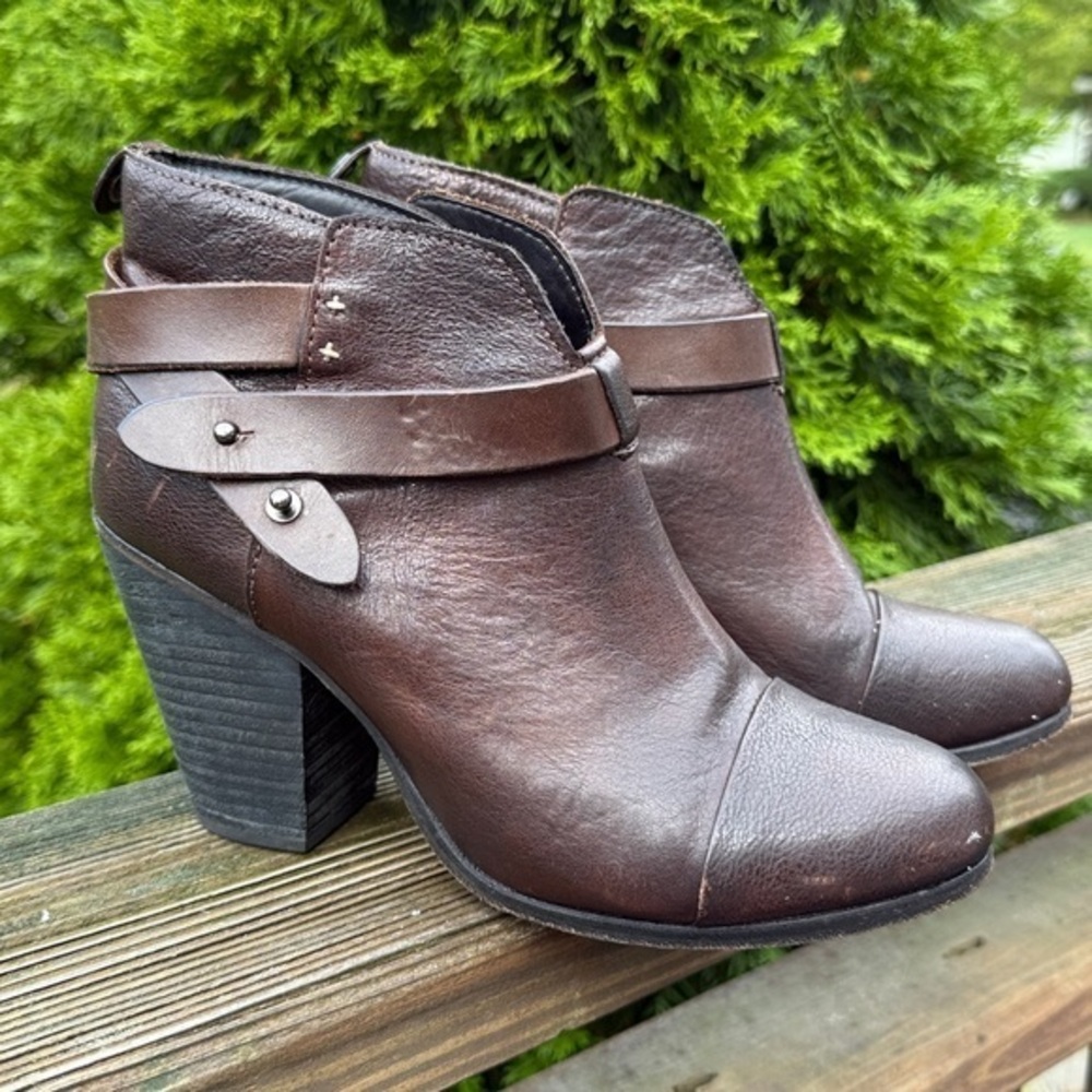 rag and bone harrow leather boots brown size 7.5 or EU38